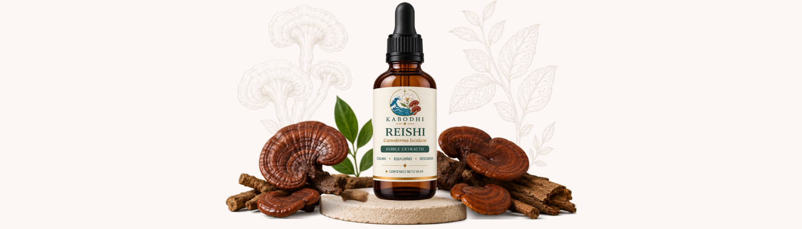 KABODHI — Reishi doble extracto, calma y descanso