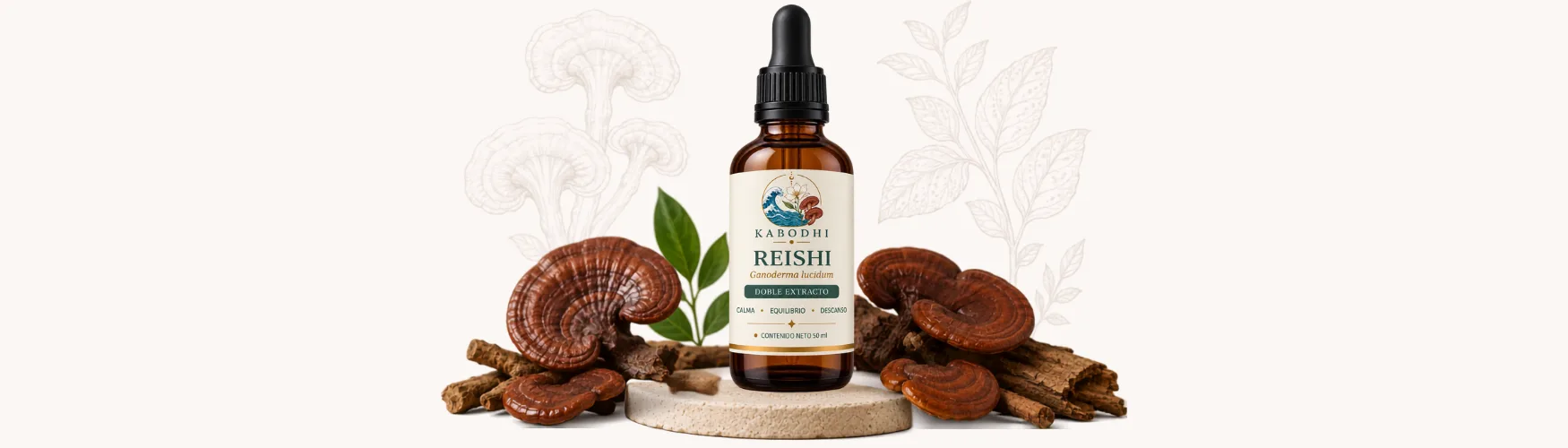 KABODHI — Reishi doble extracto, calma y descanso